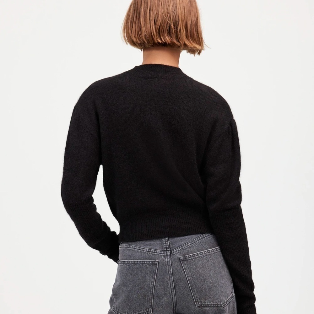 New - Madewell Alpaca-Blend Mockneck Puff Sleeve Sweater - Picture 2 of 7